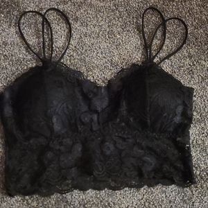 Black lace bralette